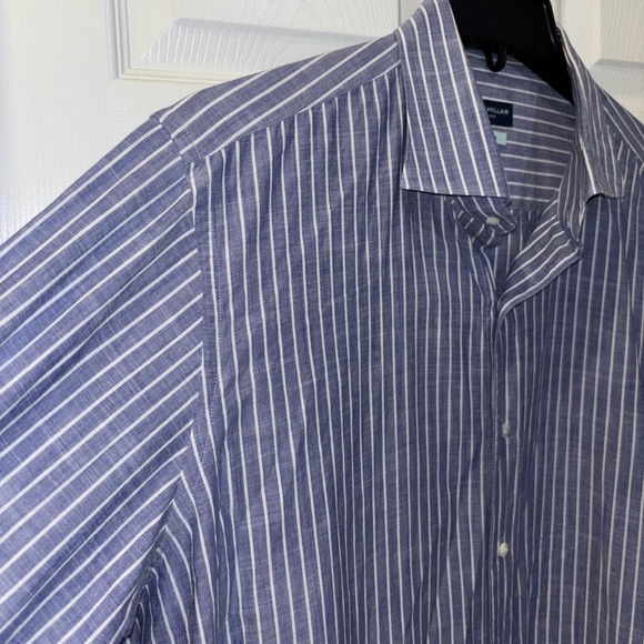 Peter Millar Collection Pima Cotton Striped Button-Up Shirt SZ XL - Picture 5 of 10